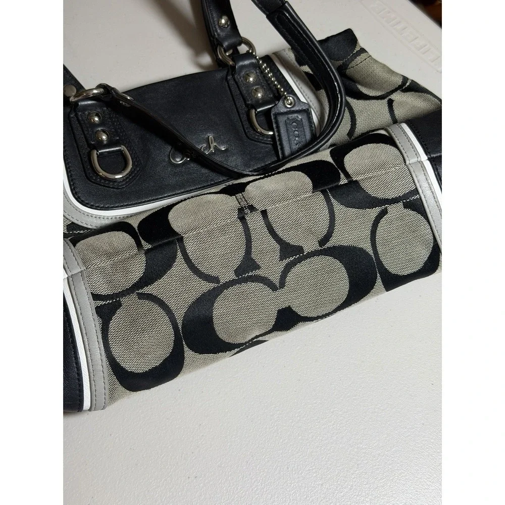 Coach Ashley signature Carryall  Black and Gray